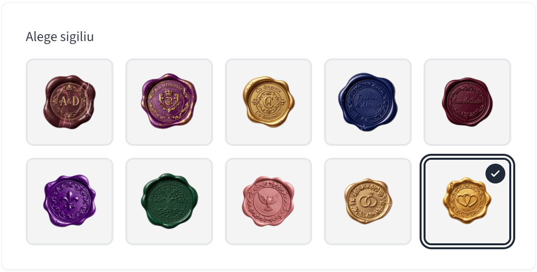 Plic digital cu sigiliu de ceara animat pe Saventify